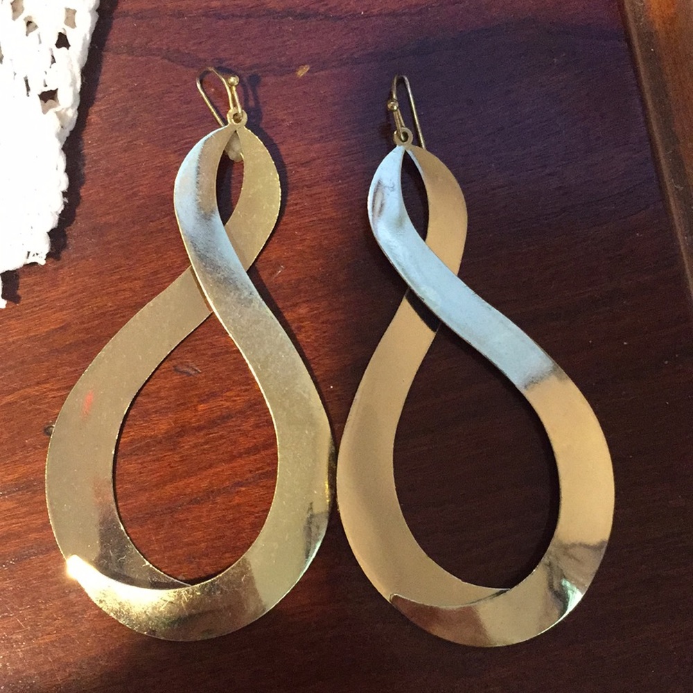 Large gold earrings
